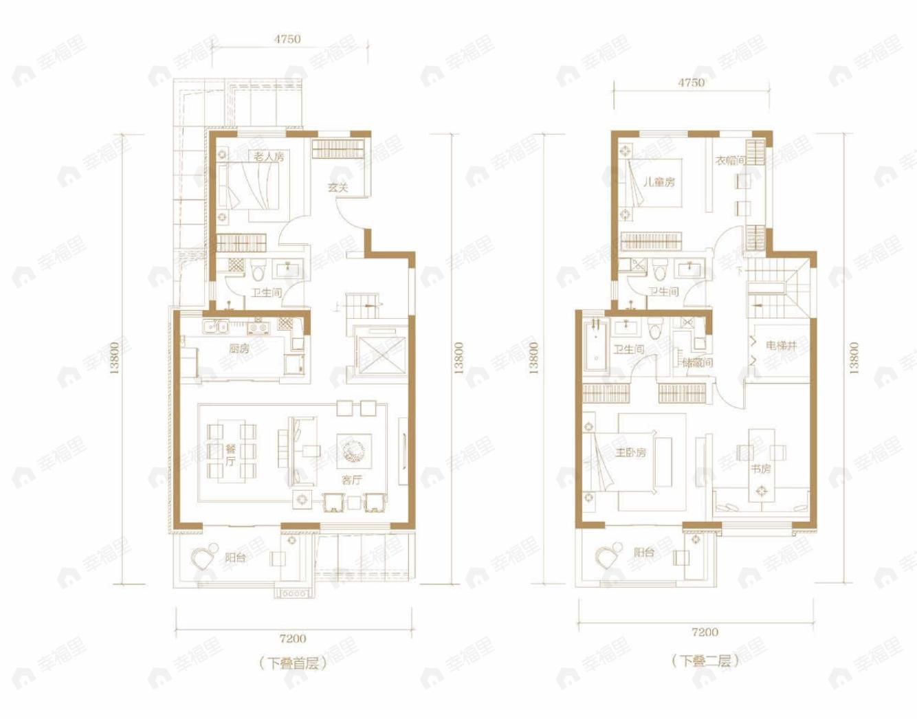 山屿西山著4室2厅3卫户型图
