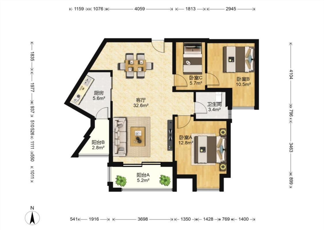 整租·禹洲中央海岸(三期)