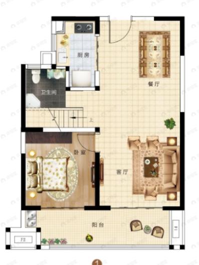 云松金域华府4室2厅1卫户型图