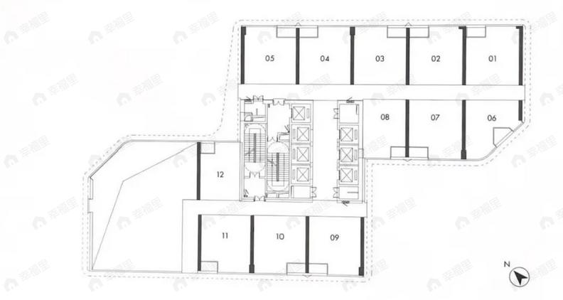 1室1厅建面53平户型图