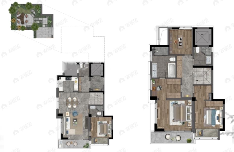 蓝城南门小团月庐4室2厅4卫户型图