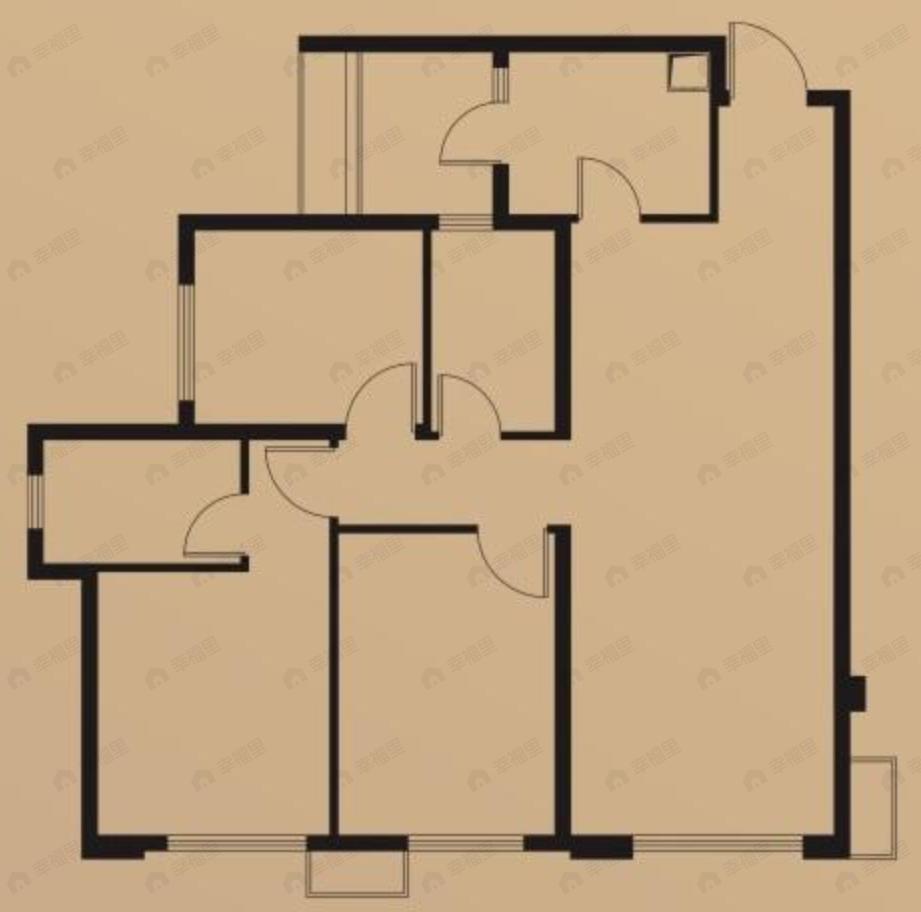 滨江彼岸3室2厅2卫户型图
