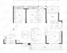 辉煌国际城三期4室2厅2卫户型图