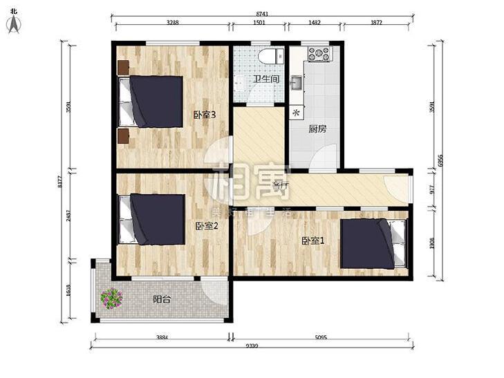 合租·苹果园(三区)
