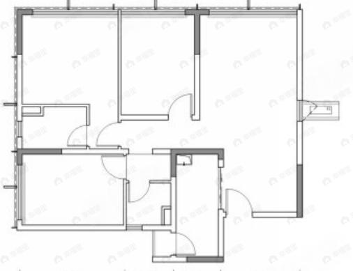 蓝光西环里3室2厅2卫户型图