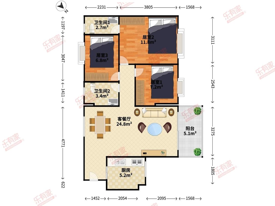 整租·顺景蔷薇山庄
