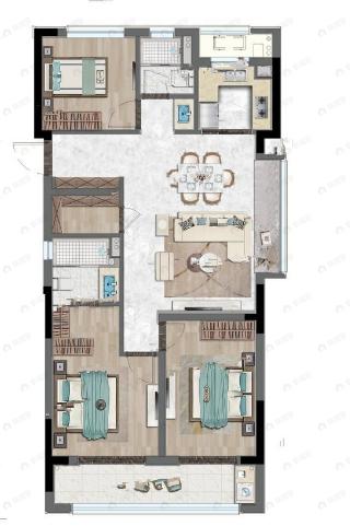 兰香园3室2厅2卫户型图