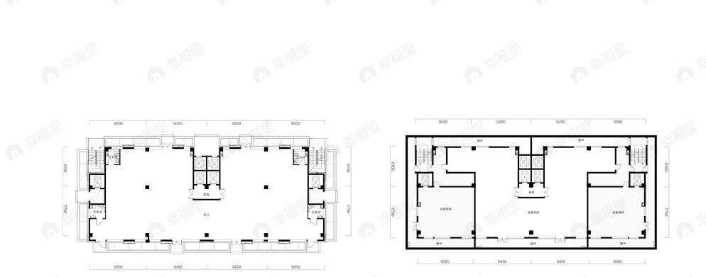 1室1厅建面567m²南|北户型图