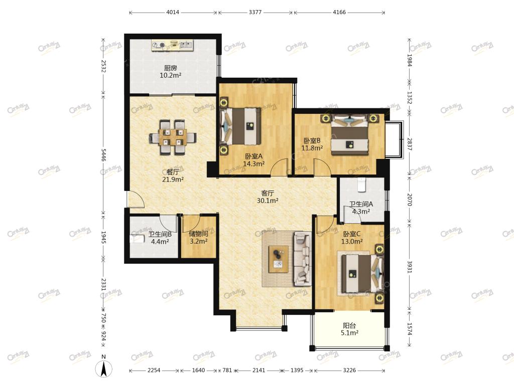 整租·中华世纪城