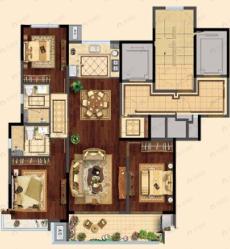 海尔产城创中央花园3室2厅2卫户型图