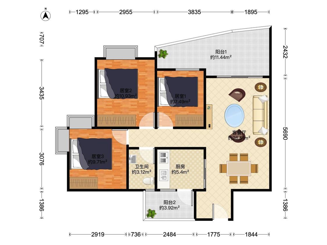 整租·城市花园(莲兴阁)