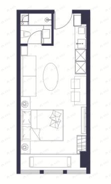 万象瑞都1室1厅1卫户型图