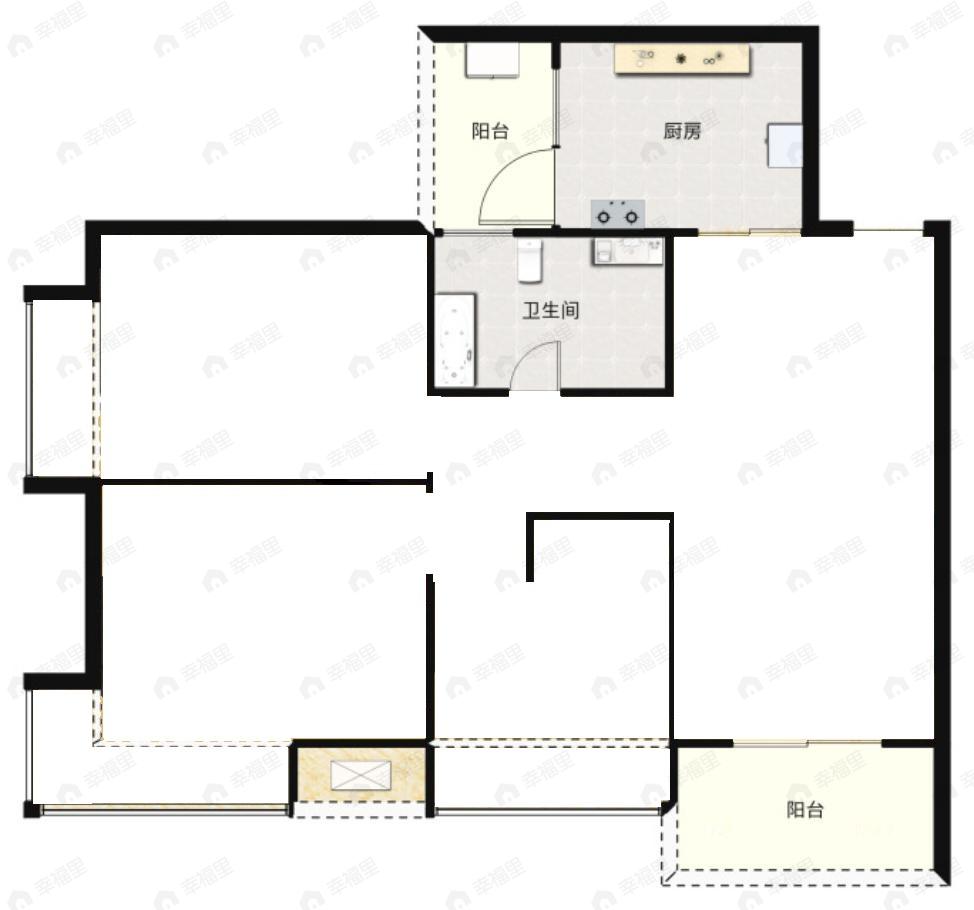科城山庄峻森园3室2厅1卫户型图