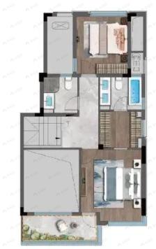 雨润星雨华府3室2厅3卫户型图
