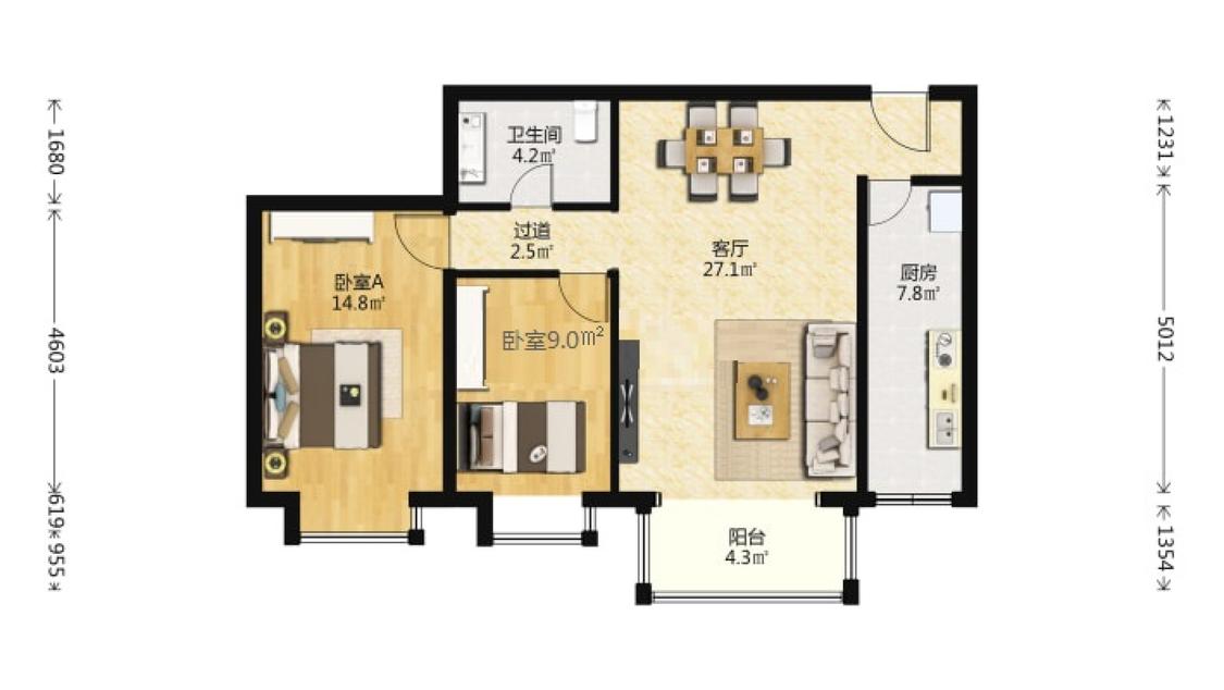 整租·彩虹城(一区)