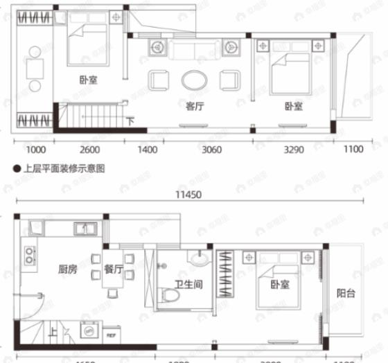 海吉星星座3室2厅1卫户型图