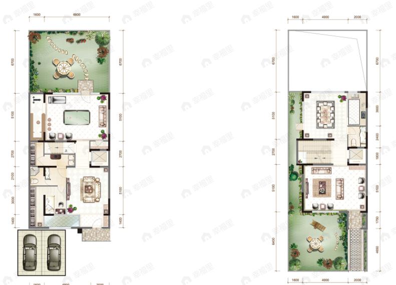 东河•院子6室3厅4卫户型图