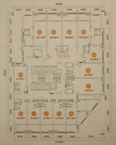 2室1厅1卫建面128平户型图