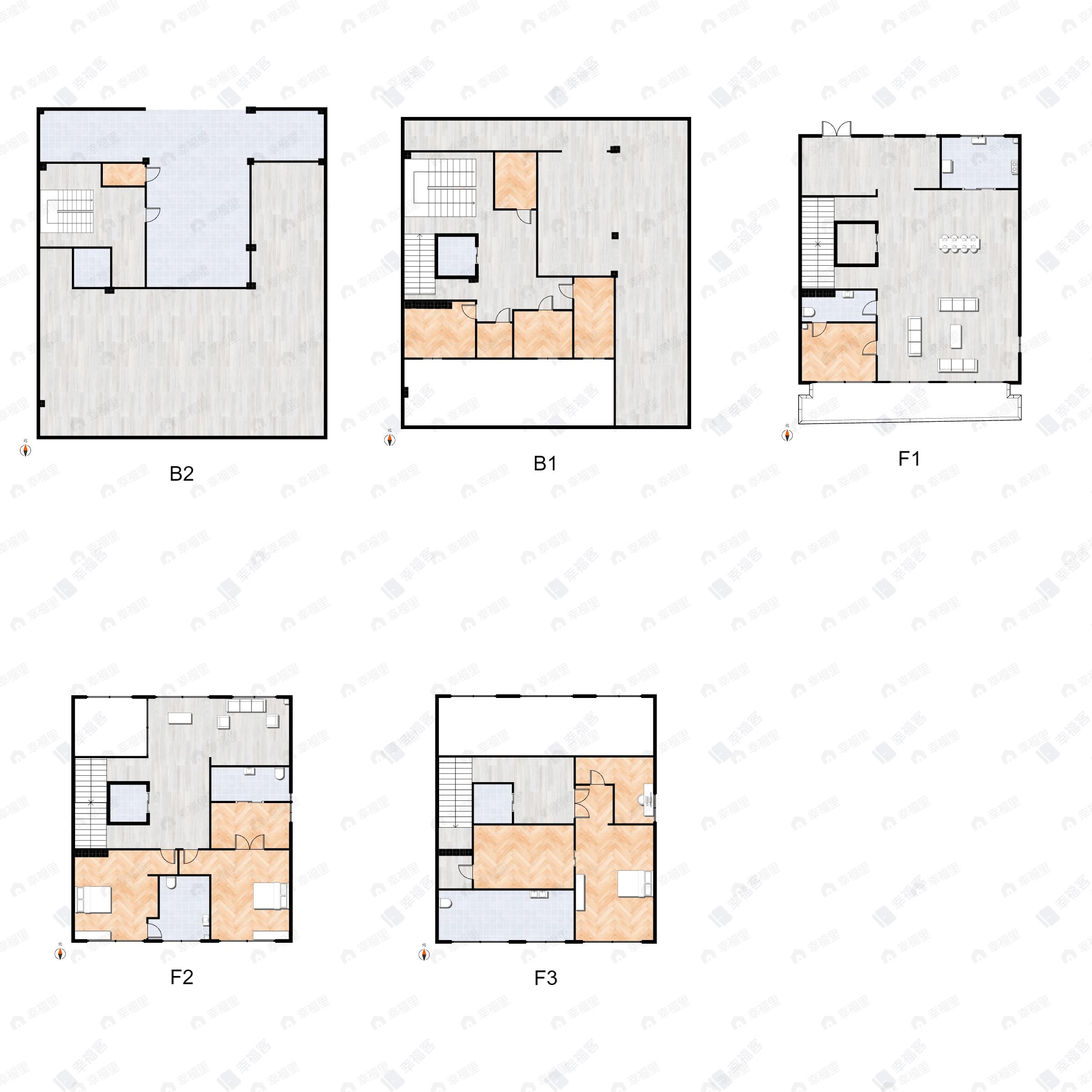 优山美地D区6室3厅4卫户型图