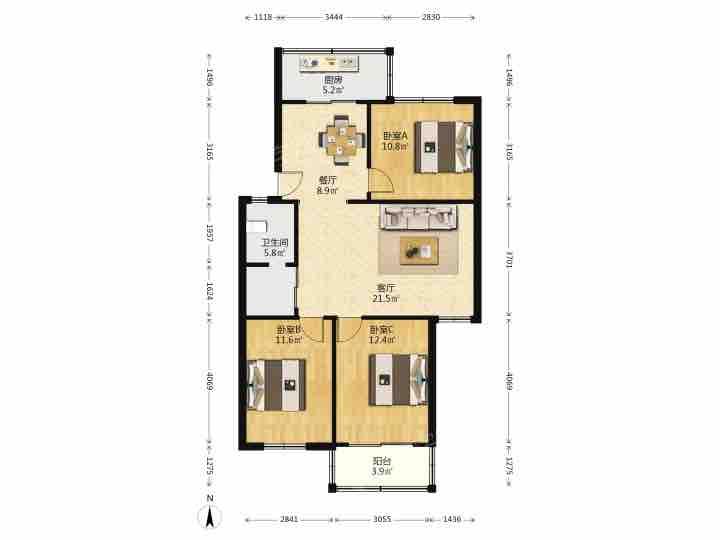 整租·上阳花园(西工)