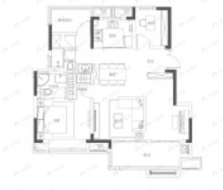 华地学府公园4室2厅2卫户型图