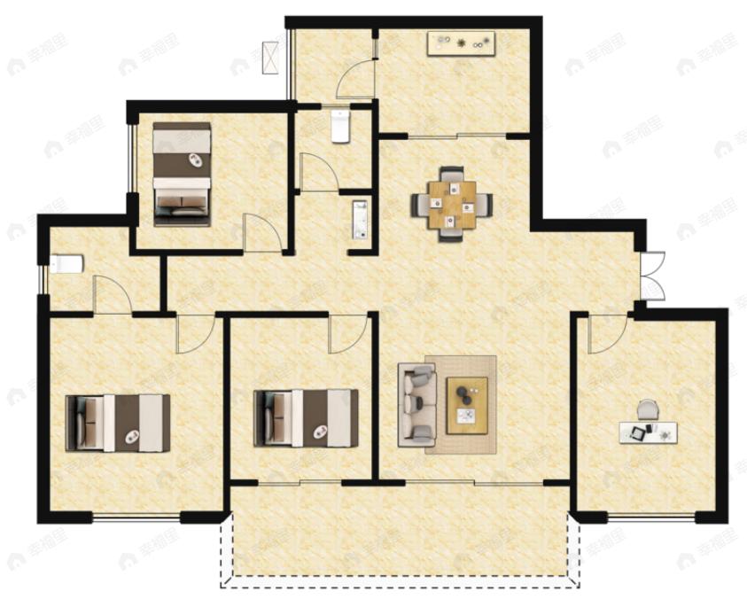 中南樾府4室2厅2卫户型图