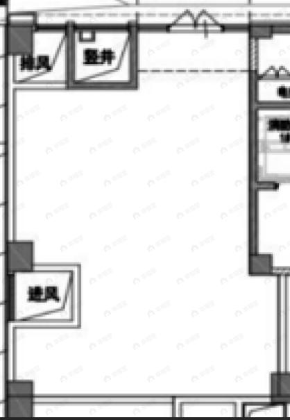 1室1厅建面76m²北户型图