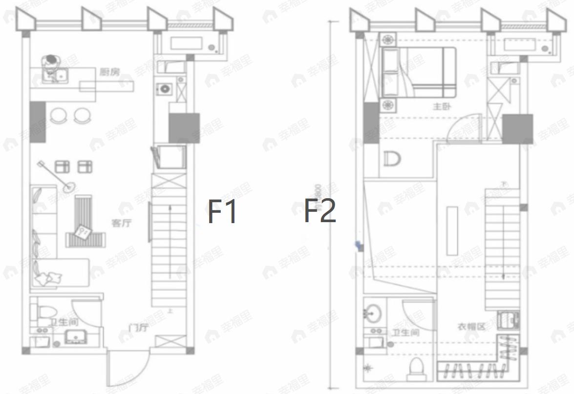 恒天智系1室2厅2卫户型图