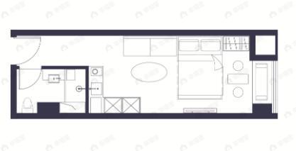 万象瑞都1室1厅1卫户型图