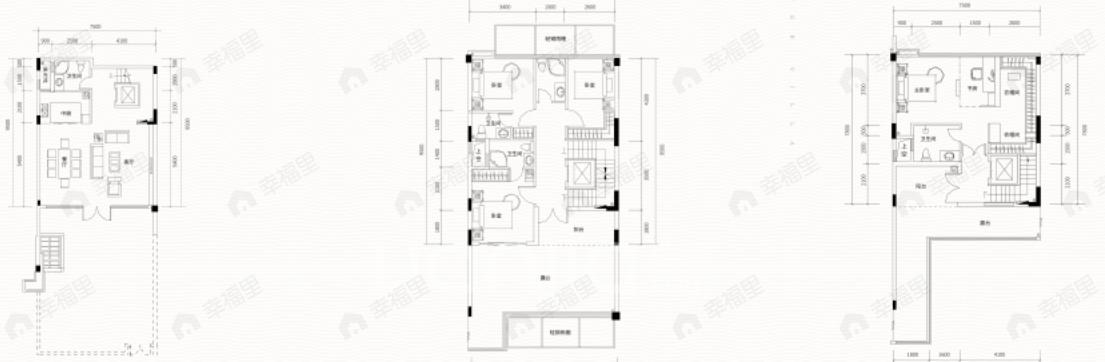 4室2厅5卫建面218平户型图