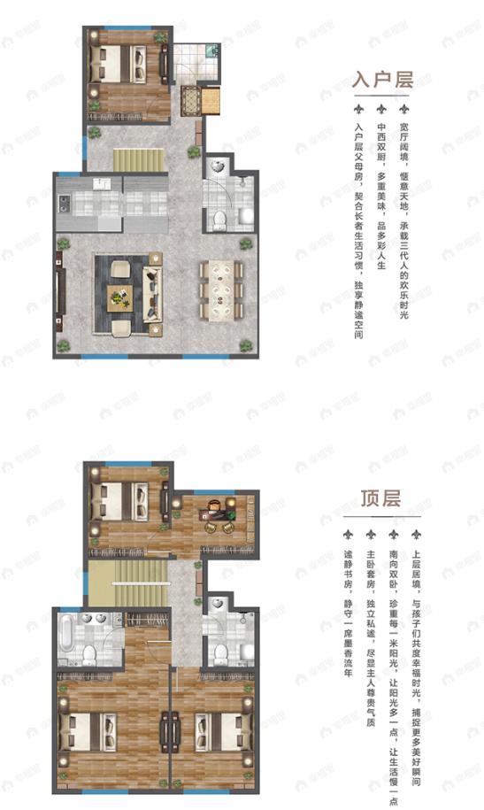 合恒香醍名邸4室2厅3卫户型图