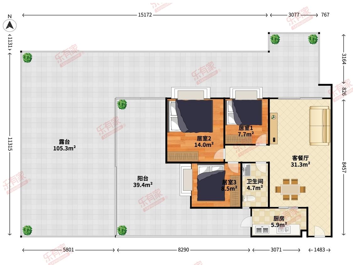 整租·长虹蓝湾半岛