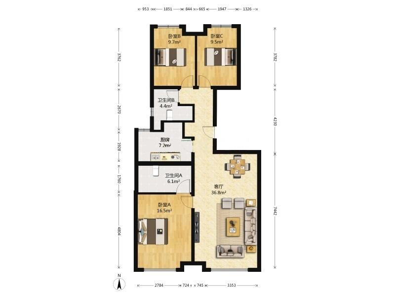 整租·燕西华府(B区)