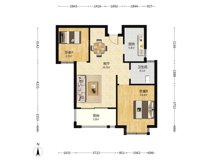 整租·三金燕语庭