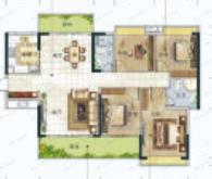 4室2厅2卫建面142平南|北户型图