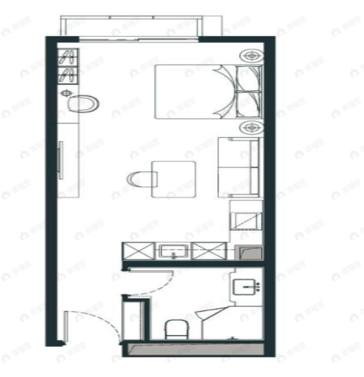 丽苑太和1室1厅1卫户型图
