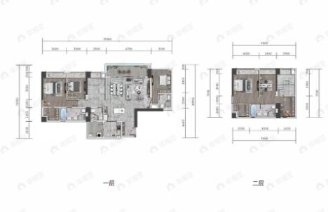 4室2厅4卫建面246平西北|东南户型图