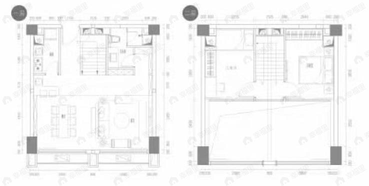 万科紫台公寓2室2厅1卫户型图