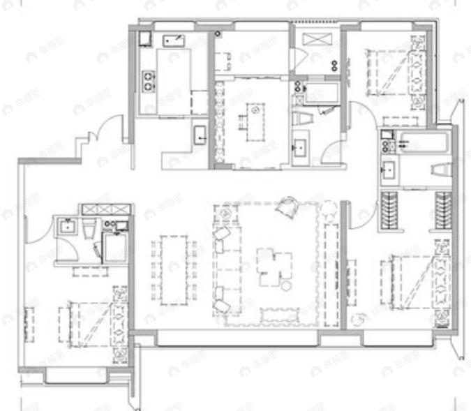 华润悦玺4室2厅3卫户型图
