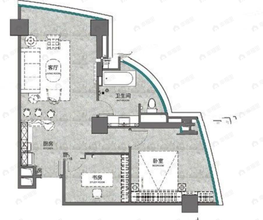 友谊天壤2室1厅1卫户型图
