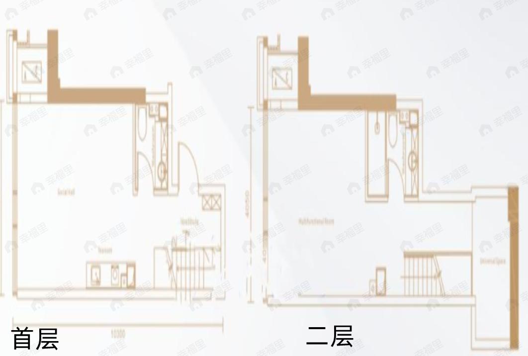 天朗东方印1室1厅2卫户型图