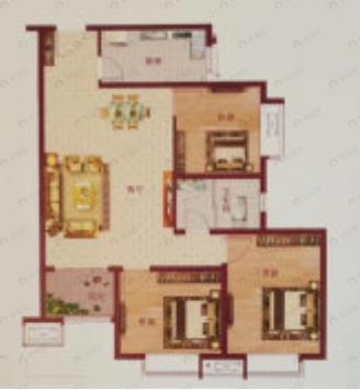 逸景佲园3室2厅1卫户型图