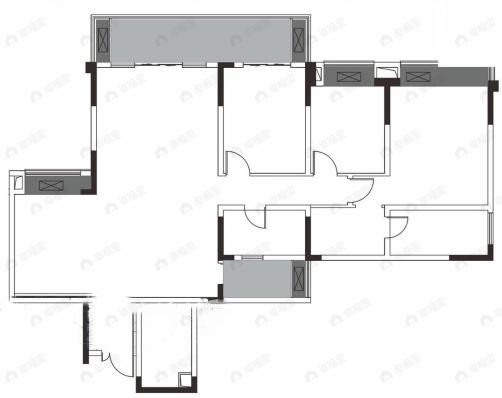 朗基紫境东来4室2厅2卫户型图