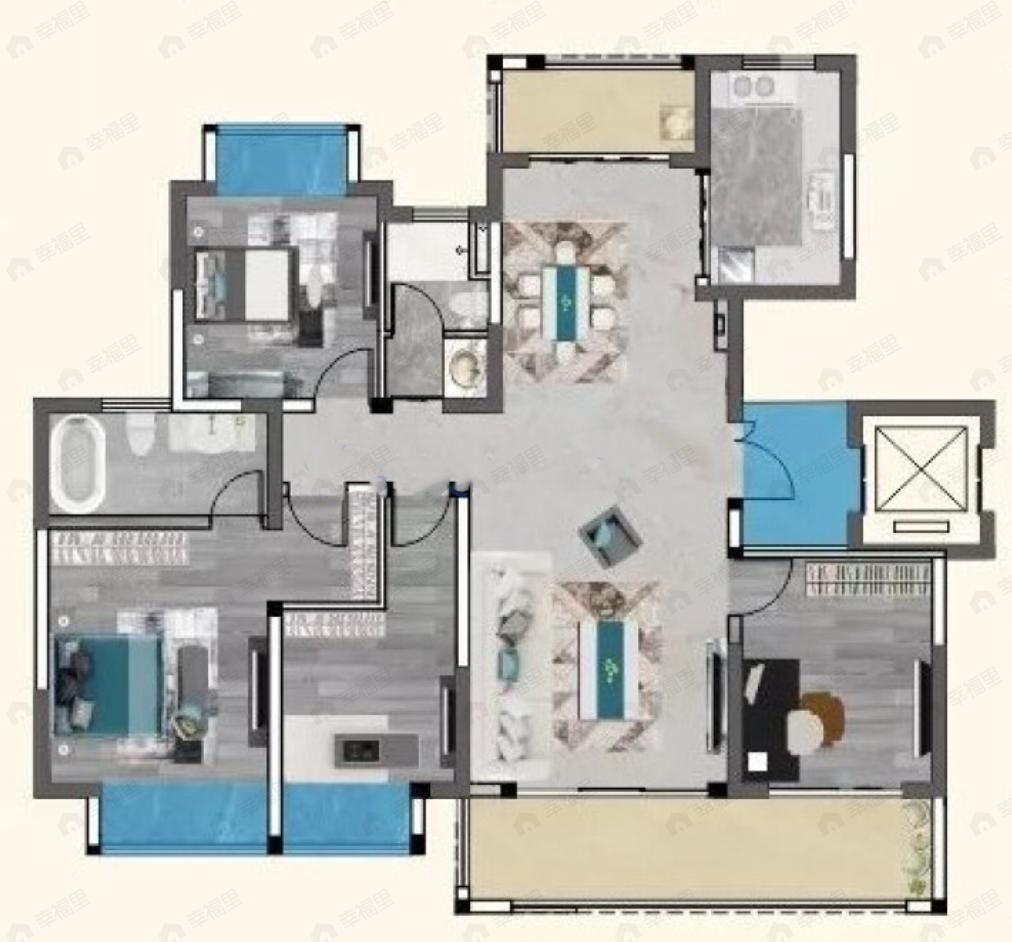 佳湖熹祥苑4室2厅2卫户型图