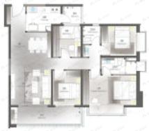 七彩国际社区4室2厅2卫户型图