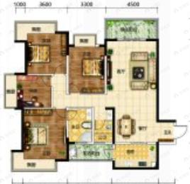 轨道壹号城4室2厅2卫户型图