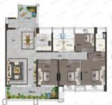 翠湖东湾4室2厅3卫户型图