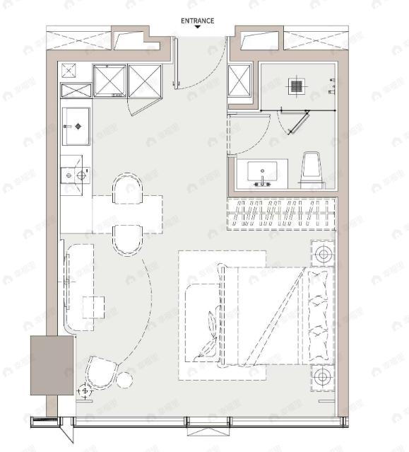 金陵中環1室1厅1卫户型图