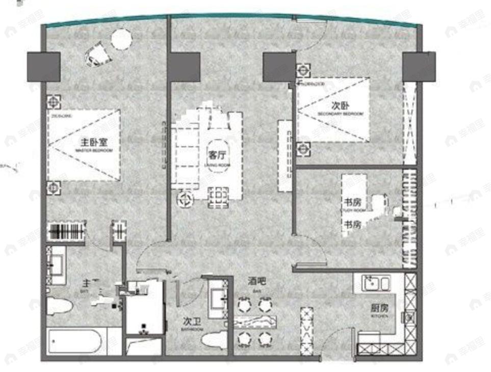 友谊天壤3室2厅2卫户型图