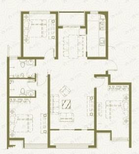 紫勋雍邸二期3室2厅2卫户型图